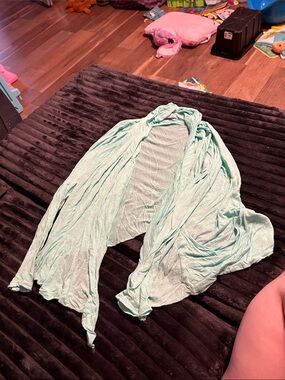 Active Basic Mint Green Lightweight Open Front Cardigan